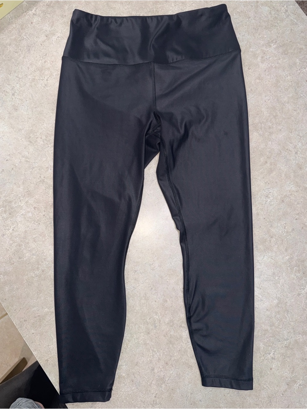 Black Shiny High-Waist Active Leggings